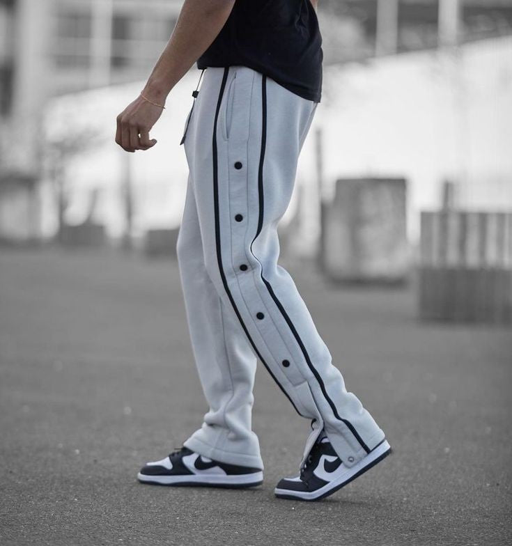 Side Snap Button Baggy Track