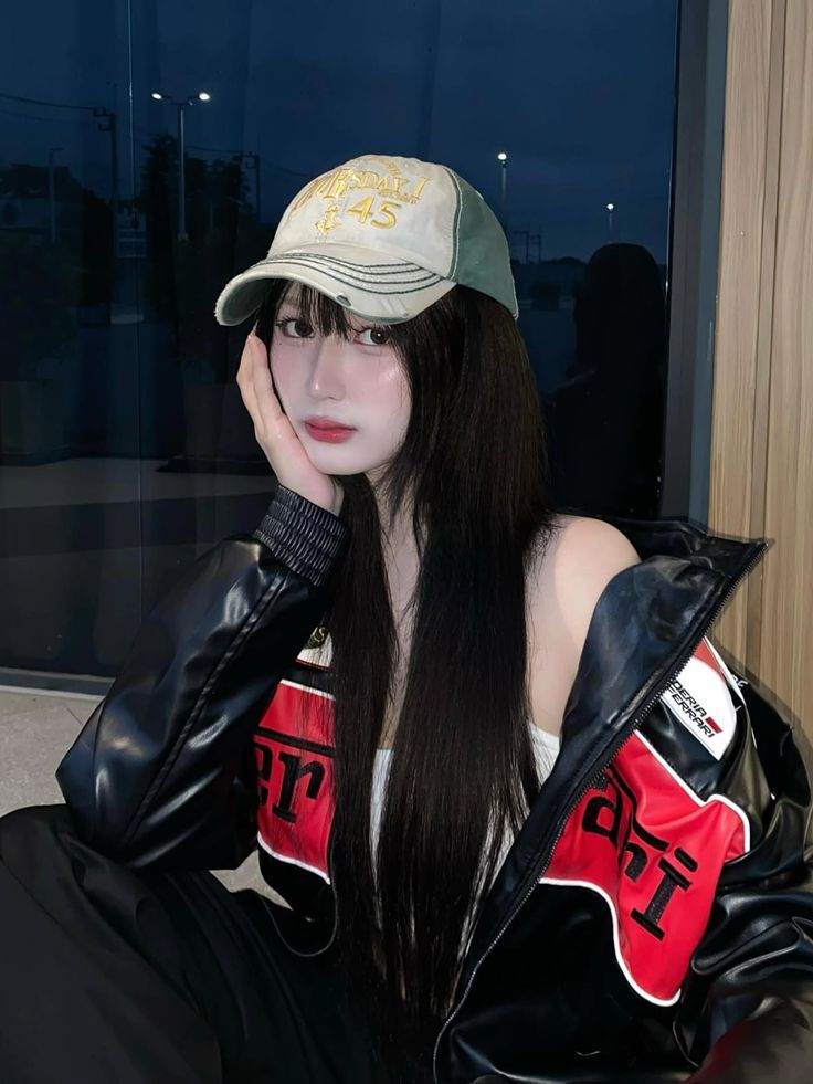Ferrari F1 Vintage Leather Embroidery Premium Racing Jacket For Women | Shopping factory23