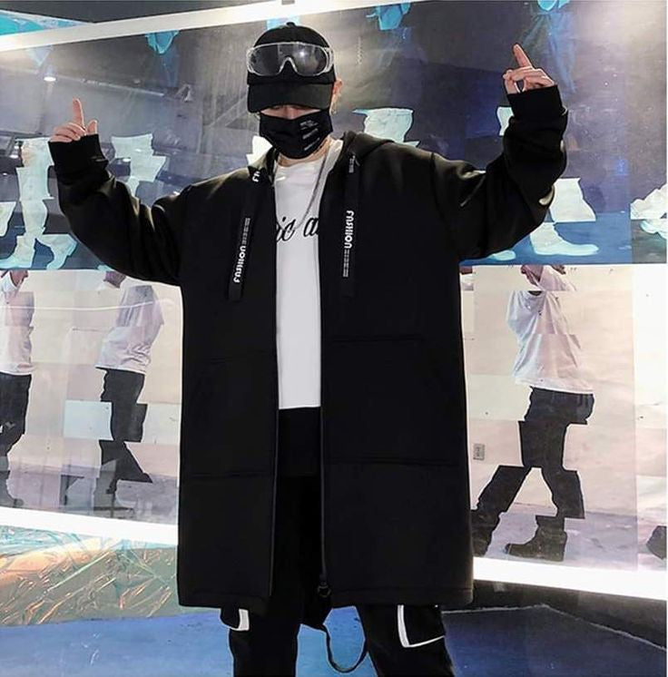 Japanese Style Long Coat Zipper