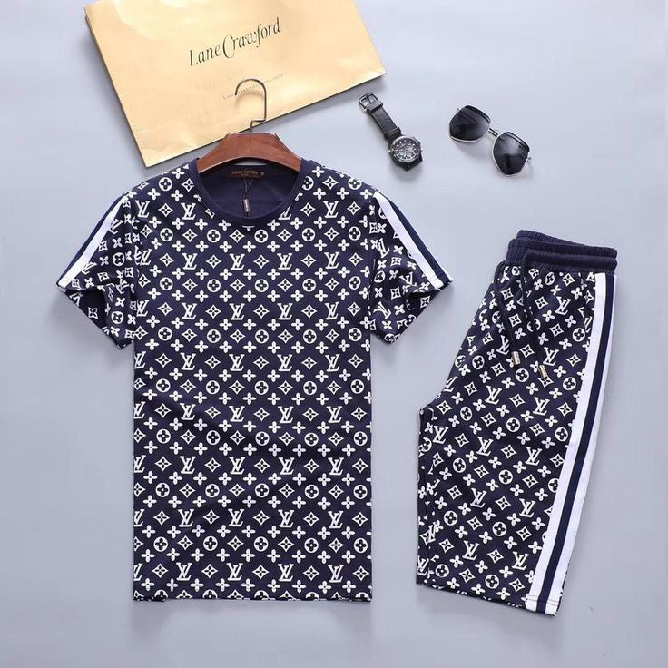 Summer Wear Side Strip Shorts Suit For Mens