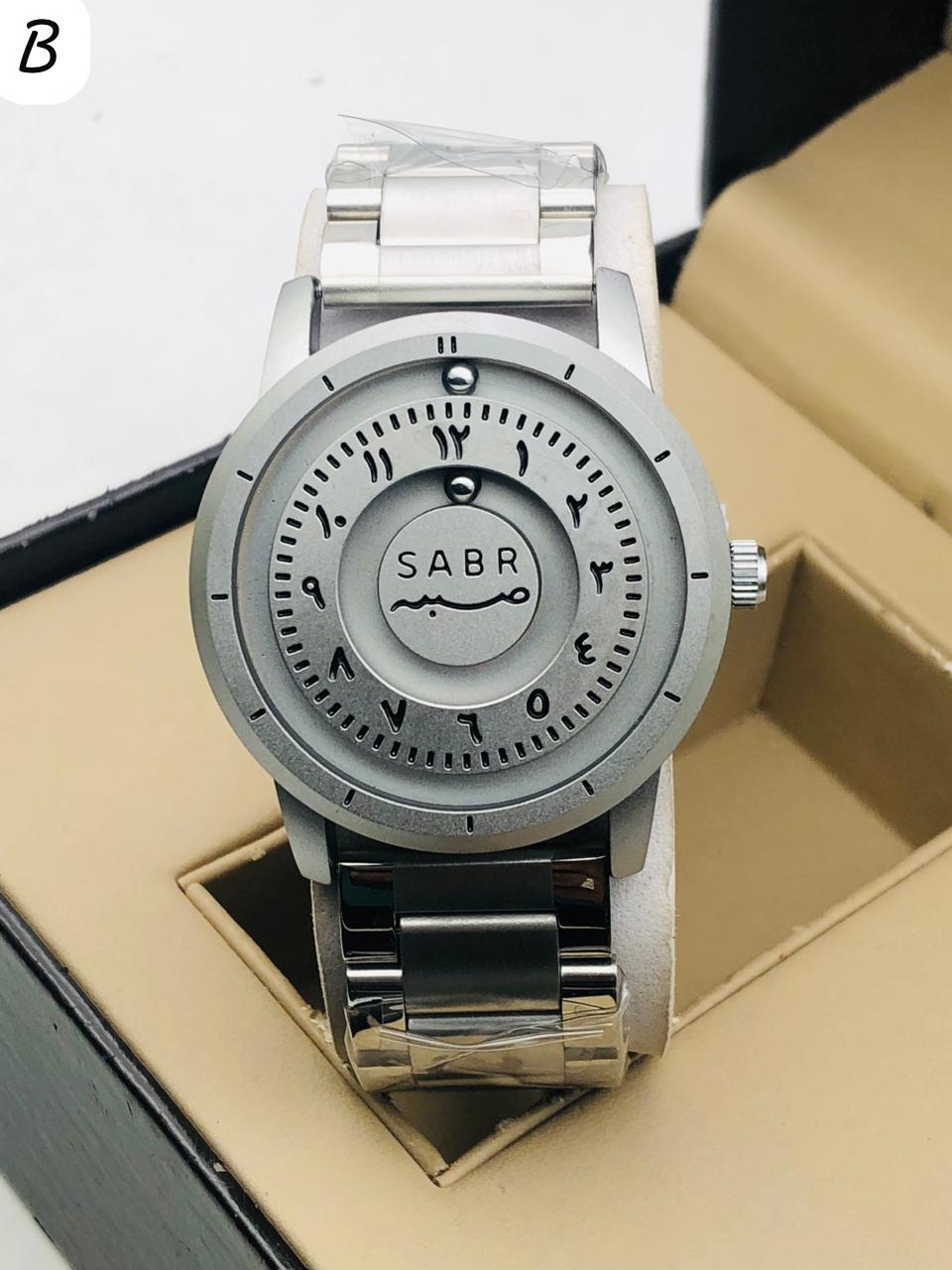 Sabar Luxury Black Arabic Numeral Dial Wrist Watch | shopping factory23