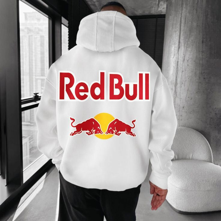 Red Bull Retro Racer Oversized Hoodie For Mens