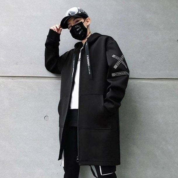 Japanese Style Long Coat Zipper