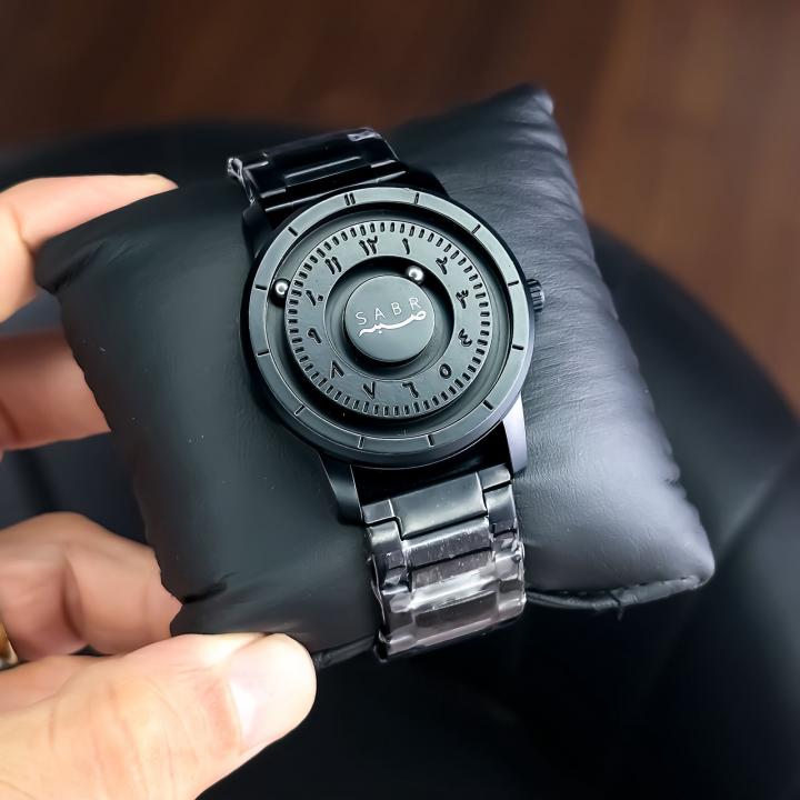 Sabar Luxury Black Arabic Numeral Dial Wrist Watch | shopping factory23