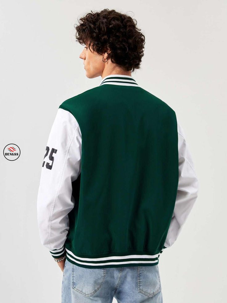Baseball Boston Printed Varsity Fashion Jacket For Mens