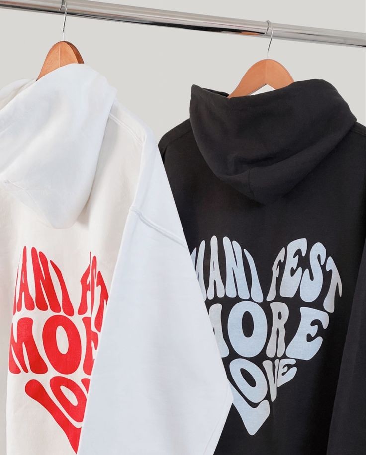 Main Fest More Love' Print Casual Premium Unisex Pullover Hoodie