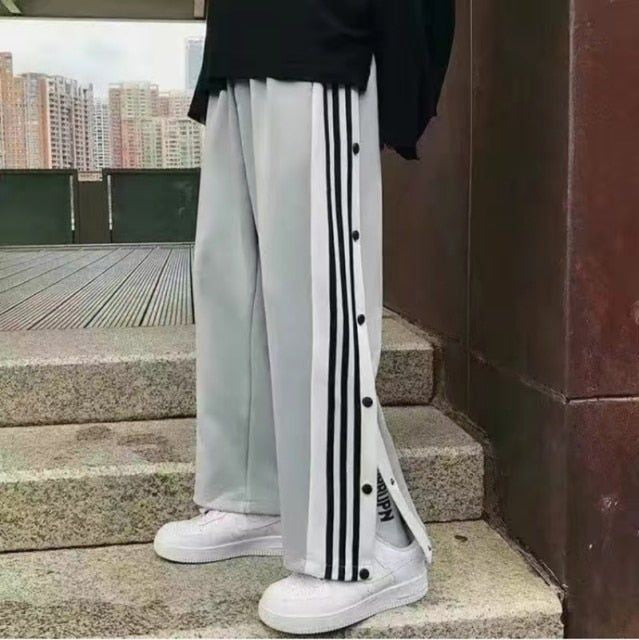 Straight Fit Baggy Snap Button Track
