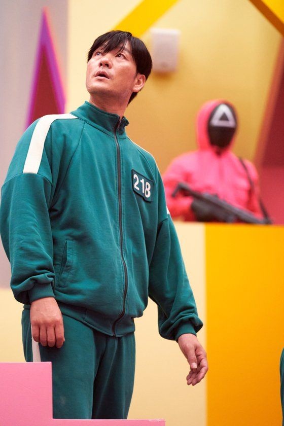 Viral Squid Game Inspired Cosplay Green Tracksuit 2 PC's Suit - Number 218