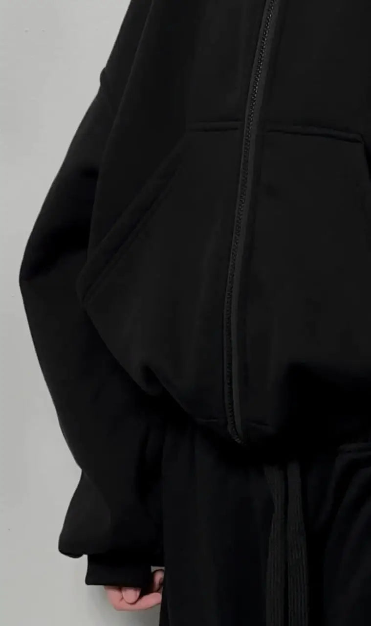 Balaclava Ninja Street Style Double Mask Full Zip Up Hoodie For Women's | Shopping Factory23