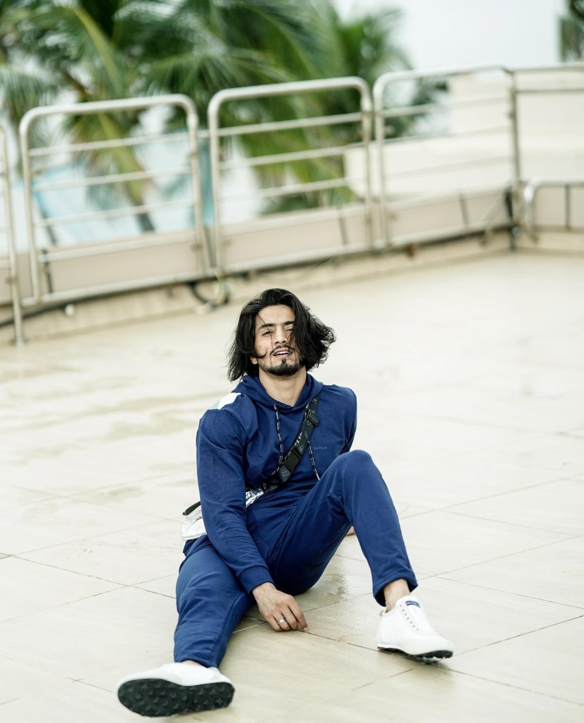 Men's Navy Blue Casual Wear Regular Fit Fleece Cotton Tracksuit