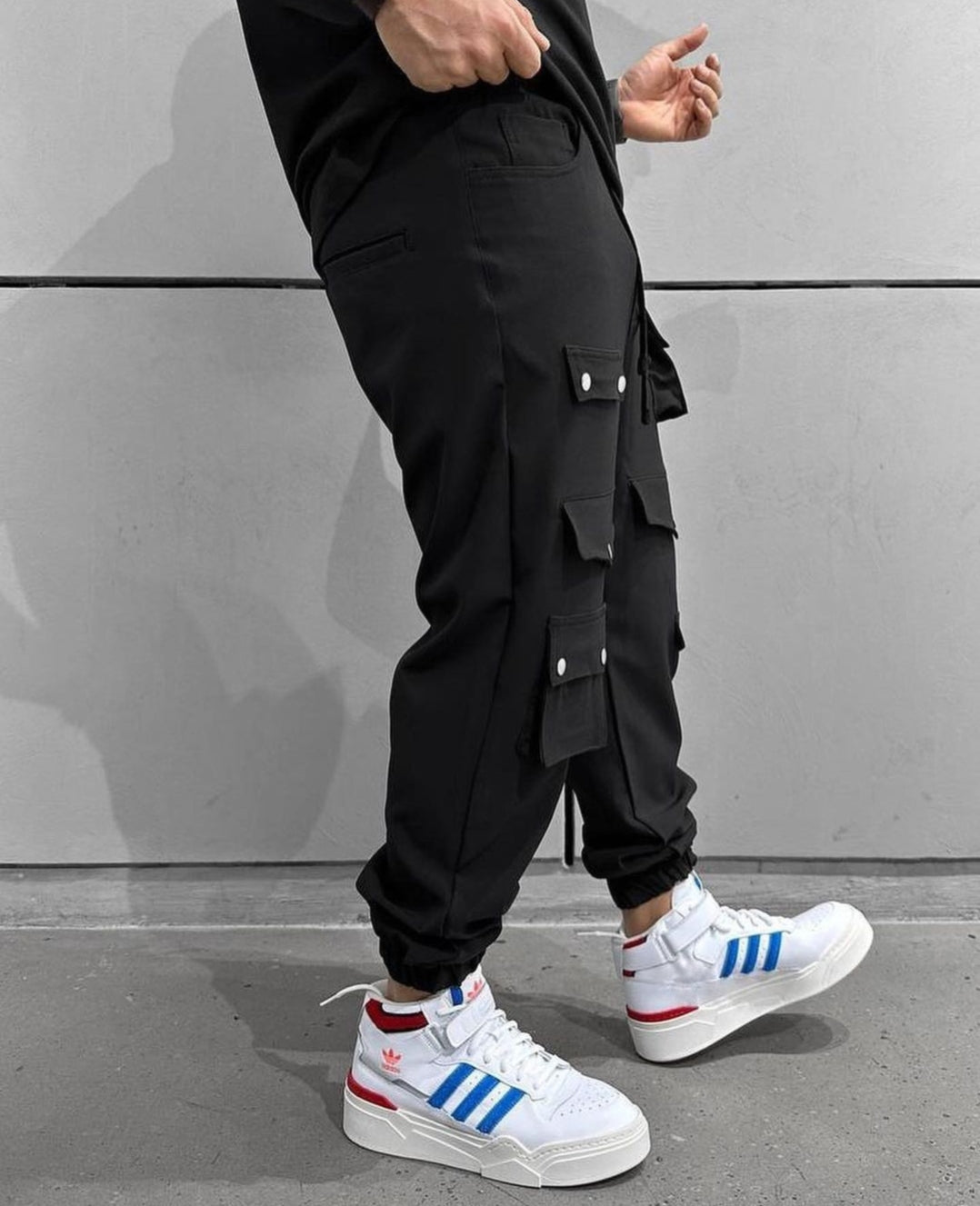 Funky Multi Flap Pocket With Snap Button Design Track pant