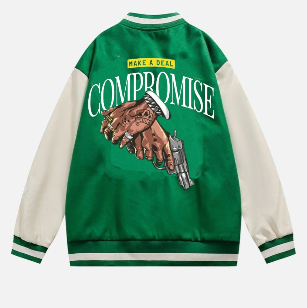 Oversize Stylish Back Printed Varsity for Mens