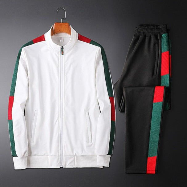 Gucci Side Strip High Neck Zip-Up Tracksuit