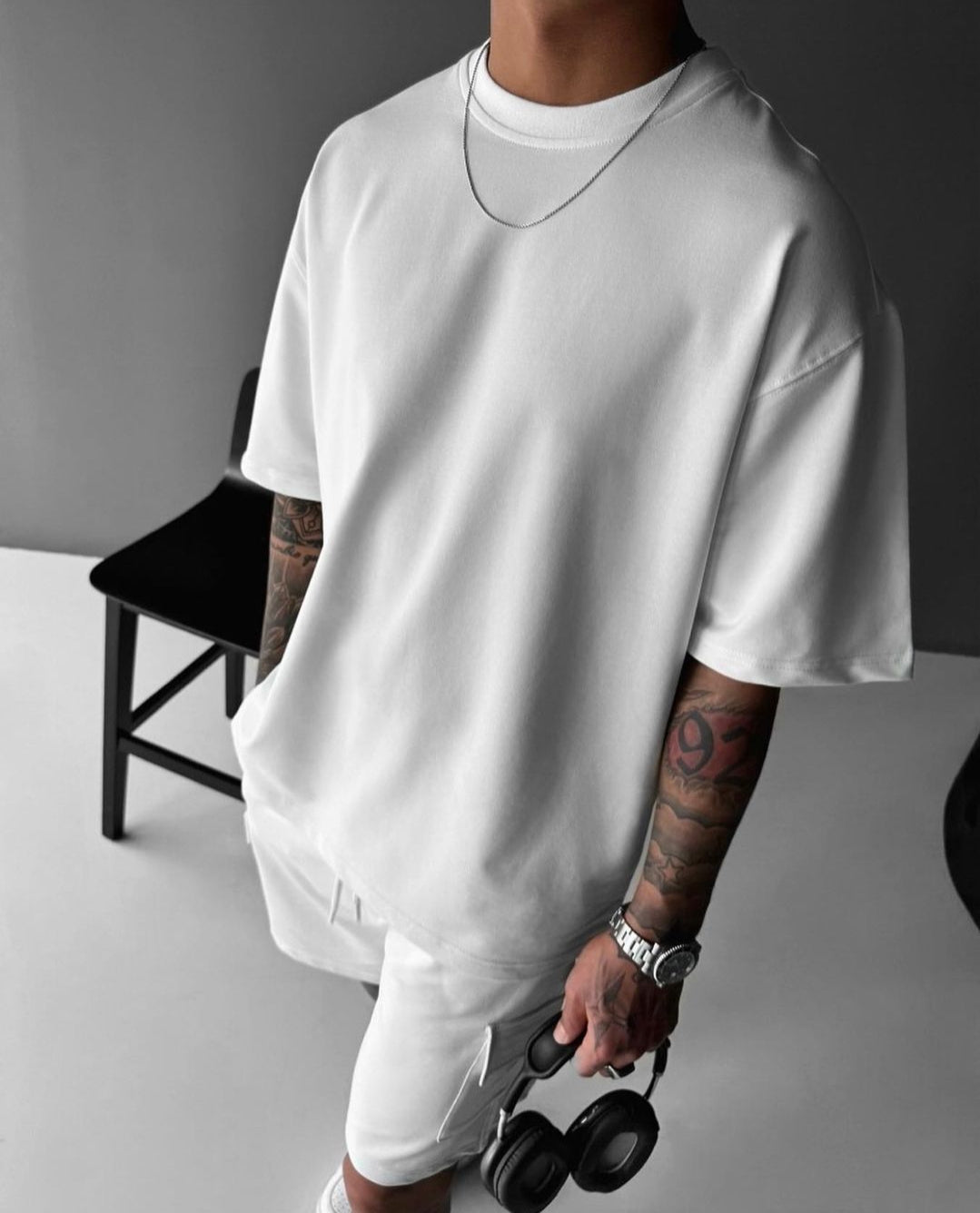 Men's Casual Oversize Short Sleeve Tshirt and Shorts set