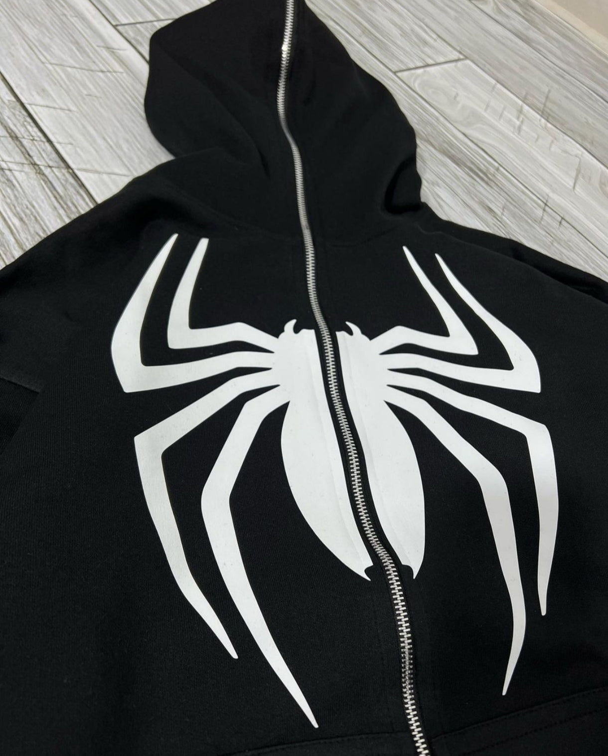 Vintage Black Spider man Full Zip Up Y2K Fashion Unisex Zipper Hoodie - limited edition For Marvel Fans
