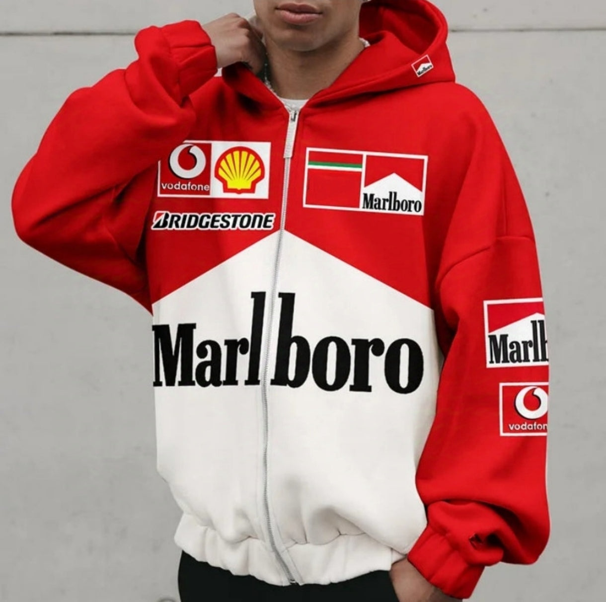 Buy Marlboro Racing Zip-Up Hoodie For Mens - Limited Editions Online Clothing