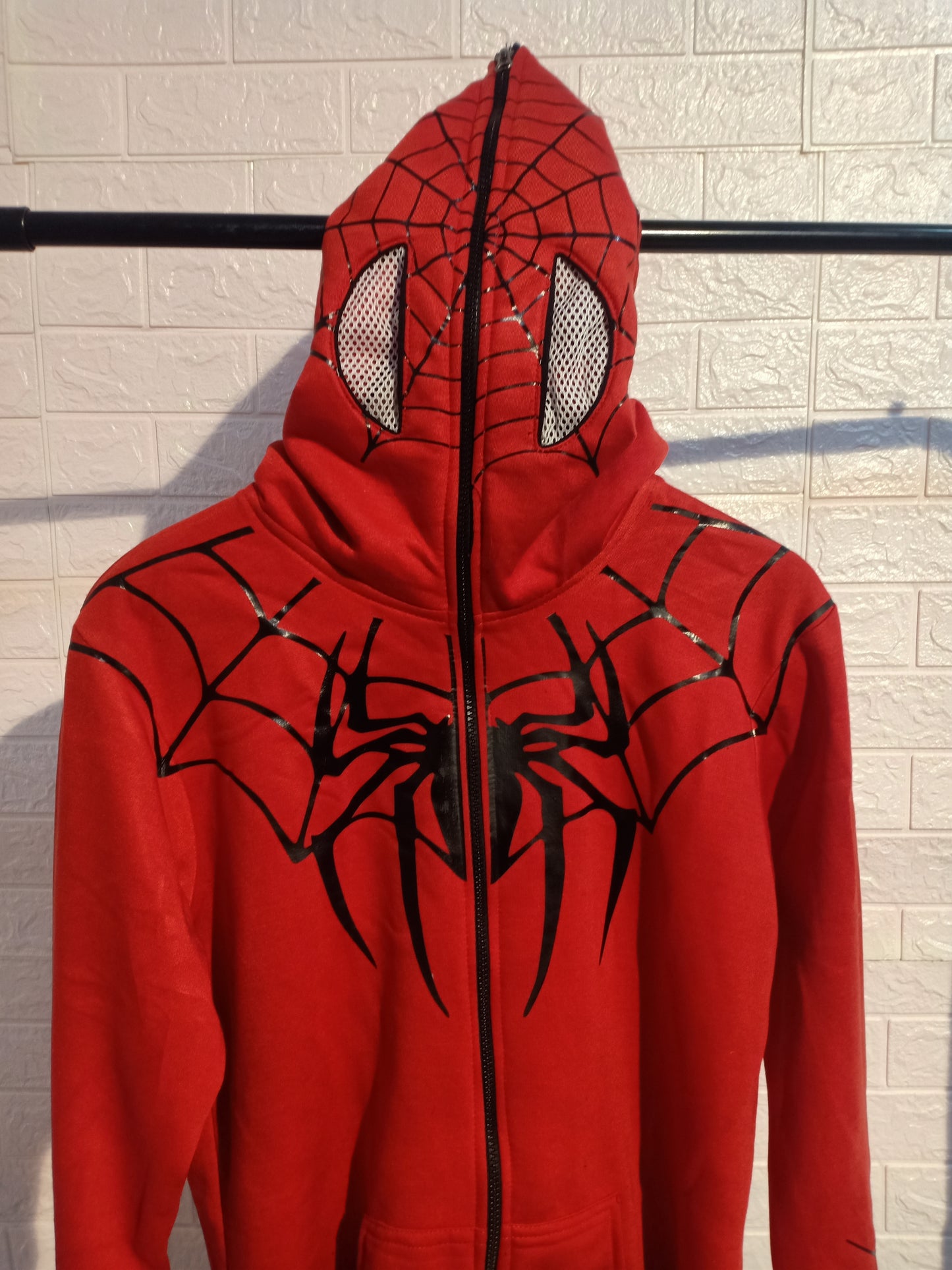 Spiderman Net Full Length Zip Up Hoodie For men Women Fashion Outfit