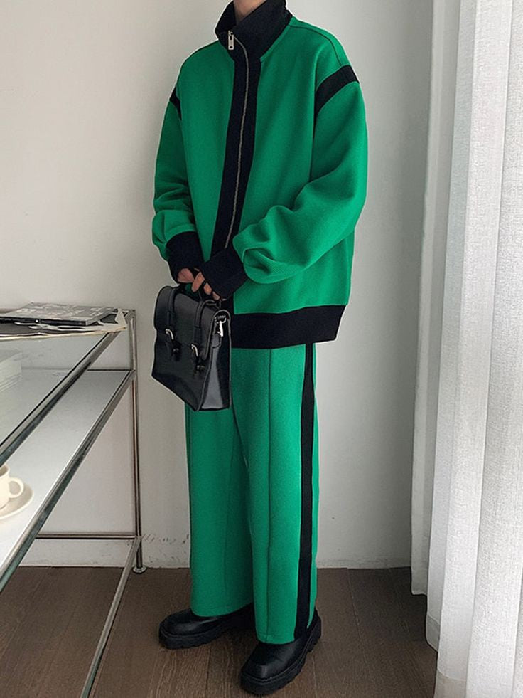 Korean Fashion Look Relax Fit Baggy Tracksuit