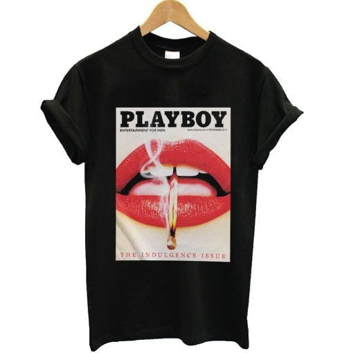 Playboy Graphic Printed Oversized Cotton Round Neck T-shirt