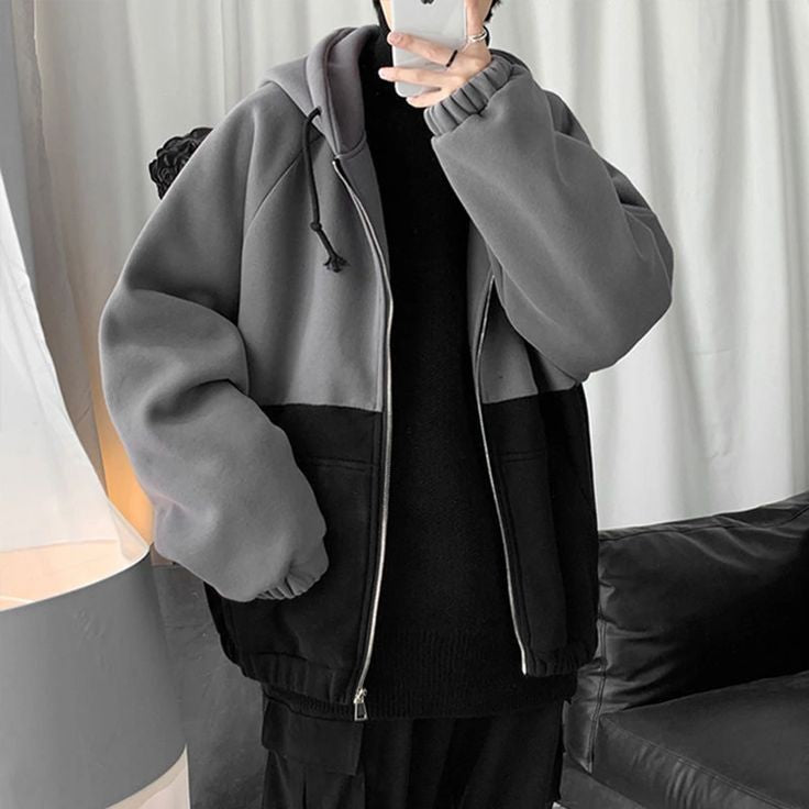 Off Shoulder Loose Fit Zipper