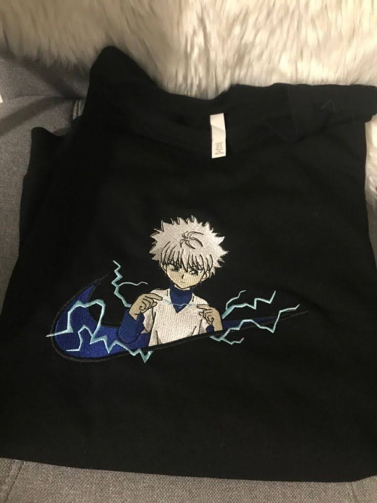 Killua Zoldyck Embroidery Printed tshirt