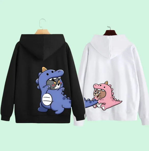 Tom And Jerry Dino Couples Matching Hoodie