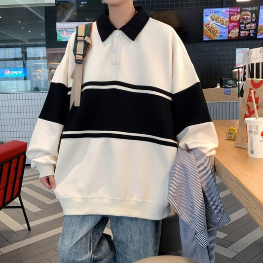 Korean StreetStyle Wear Oversize Collar Sweatshirt