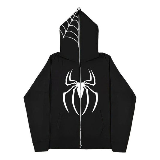 Black Spiderman Edition Zipper Hoodie For Men & Women