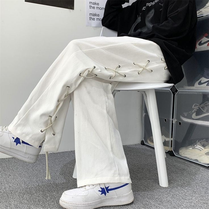 Hip-Hop Side Drawstring Lace Track pant