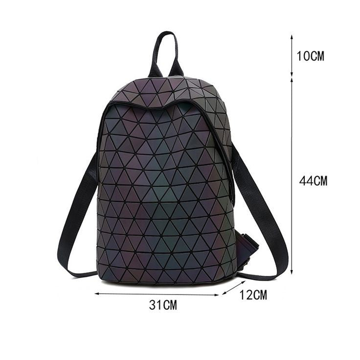 Geometric Backpack Holographic Luminous Backpacks Reflective Bag Luminesk Irredescent Rucksack (REFLECTIVE kite shaped)