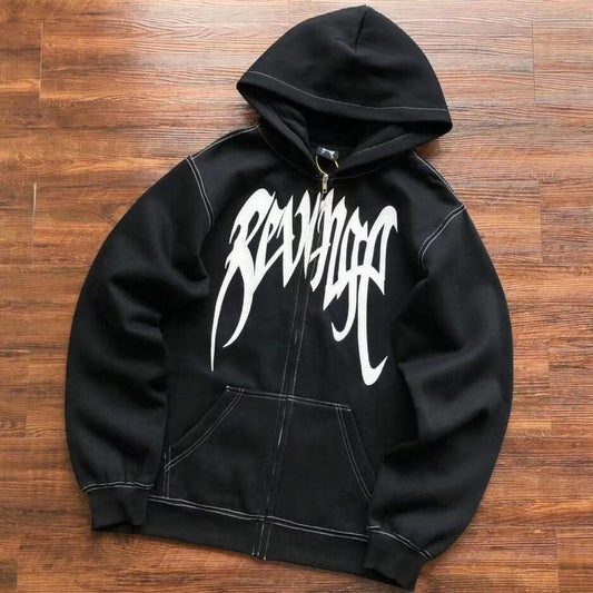Xxxtentacion Revenge Double Stitching Zip Up Hoodie