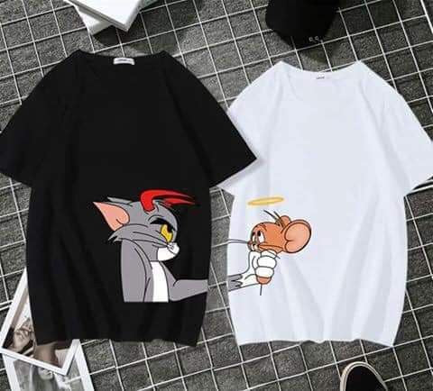 Tom and Jerry Couples Matching Tshirt -Pack Of 2