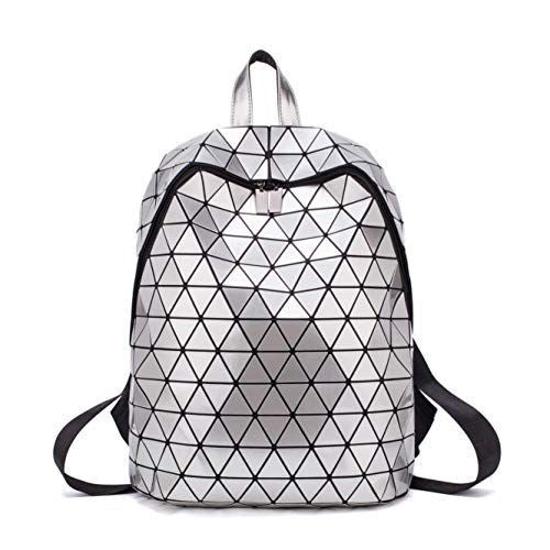 Geometric Backpack Holographic Luminous Backpacks silver