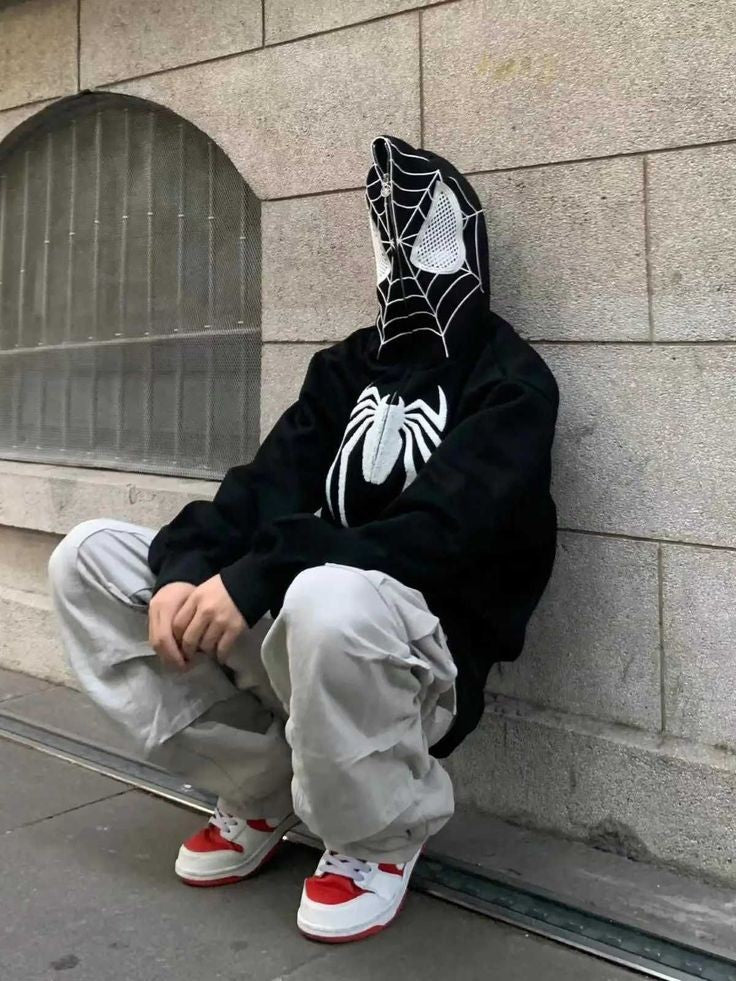 Spider Man Inspired Y2K Streetwear Full Zip Up Zipper For Men's Women's 