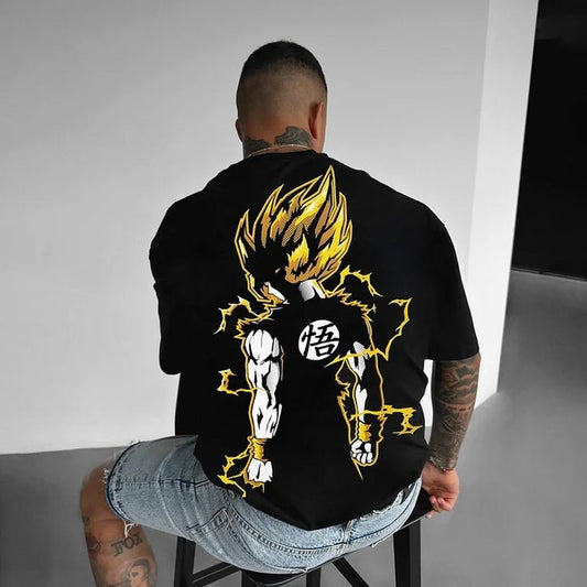 Dragon Ball Z Anime Vegeta Oversized Printed Casual Wear Unisex Tshirt - Vegeta edition