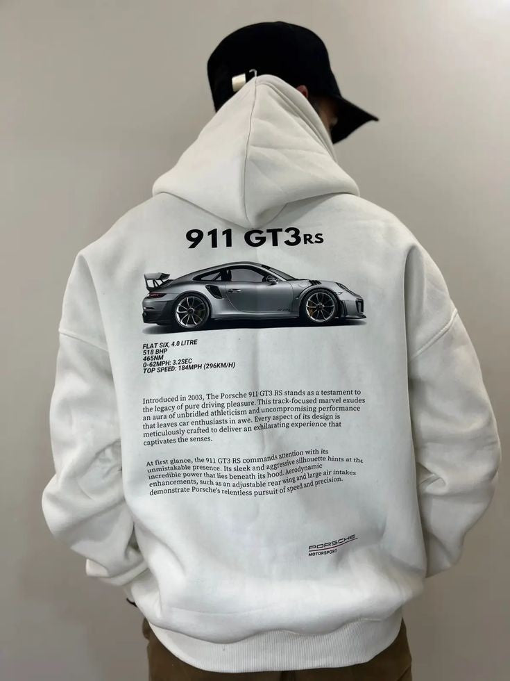 Buy Porsche 911 GT3-RS Printed Oversized Pullover Hoodie