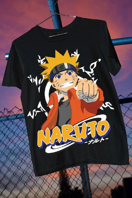 Men Oversize Naruto Printed Tshirt