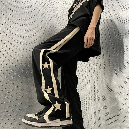 Harajuku Y2K Star Printed Wide Leg Baggy Track pant
