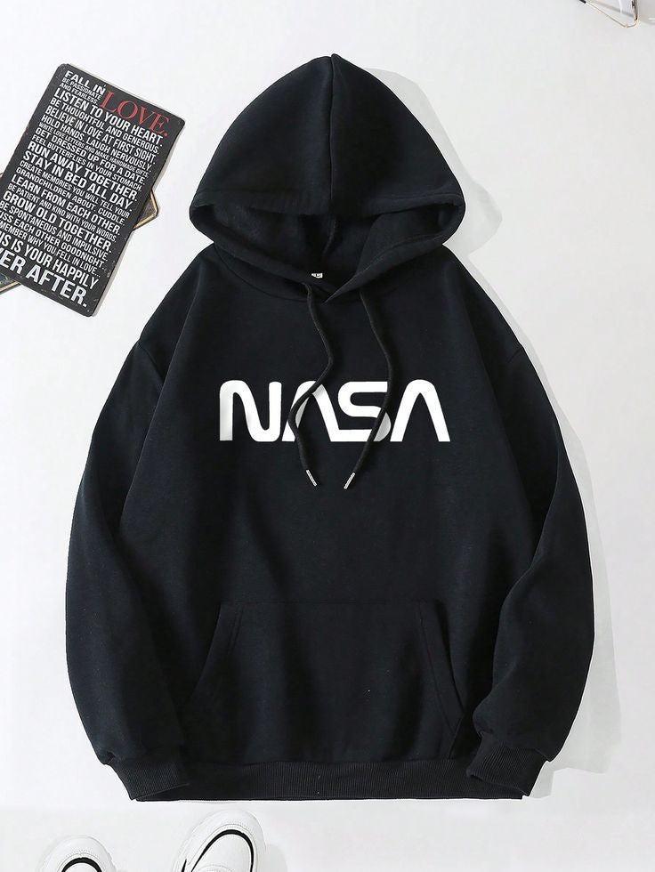 NASA Printed Unisex Oversized Relaxed Fit Premium Quality Casual Pullover Hoodie