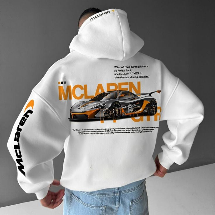 McLaren Racing Printed Oversized Casual Hooded sweatshirt For Mens