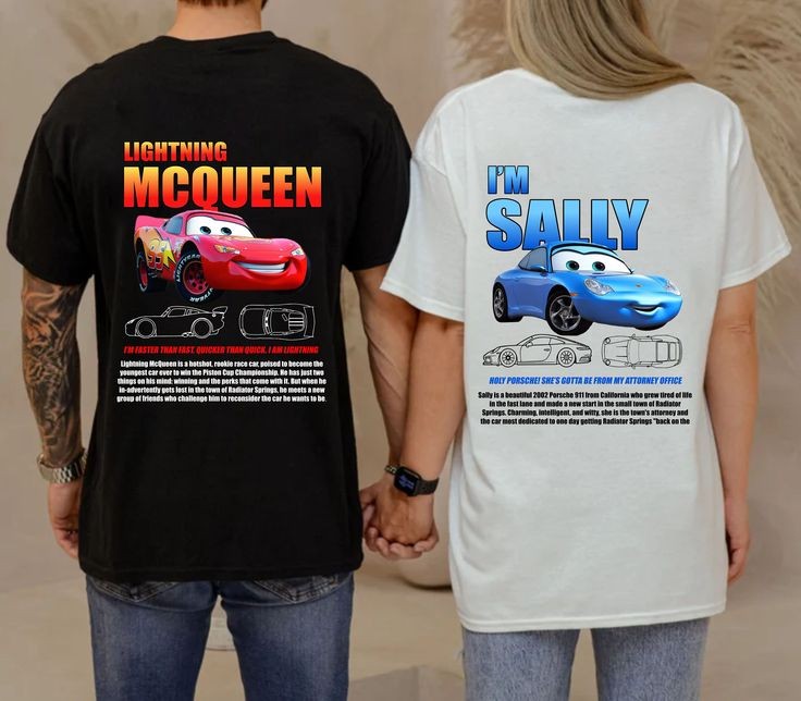 McQueen & Sally Couples T-shirt - pack of 2 ( both side print)