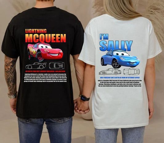 McQueen & Sally Couples T-shirt - pack of 2 ( both side print)