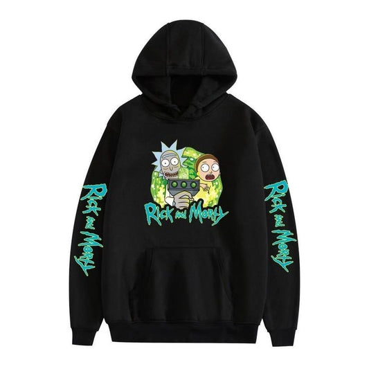 Ricky & Morty Oversized Pullover Hoodie