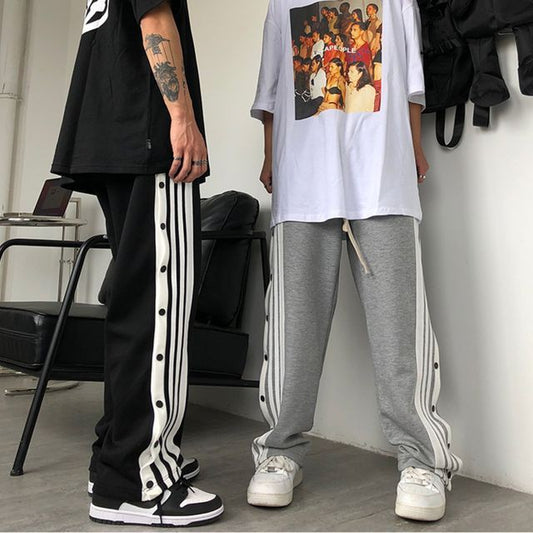 Straight Fit Baggy Snap Button Track