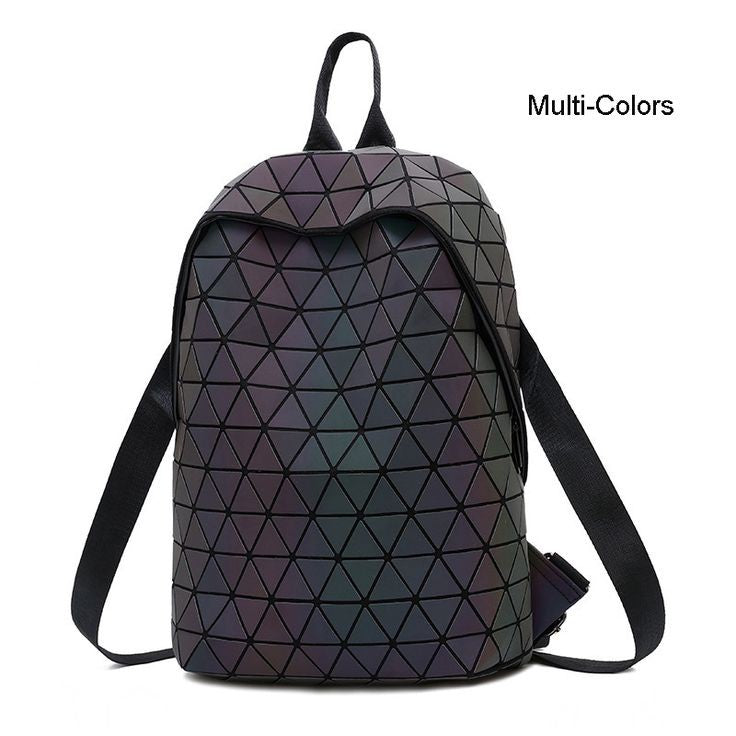 Geometric Backpack Holographic Luminous Backpacks Reflective Bag Luminesk Irredescent Rucksack (REFLECTIVE kite shaped)