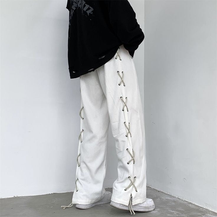 Hip-Hop Side Drawstring Lace Track pant