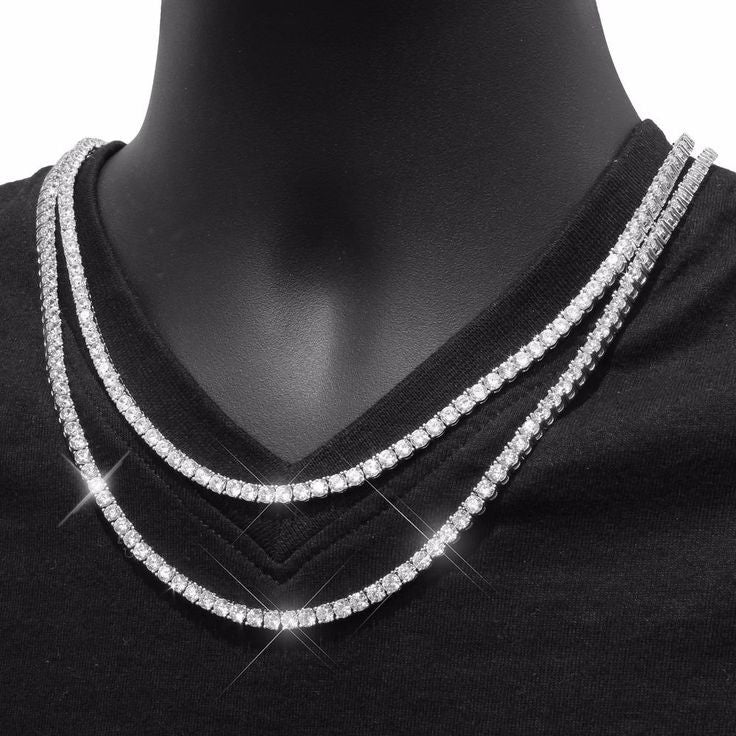 Tennis Ice Chain Diamond Necklace