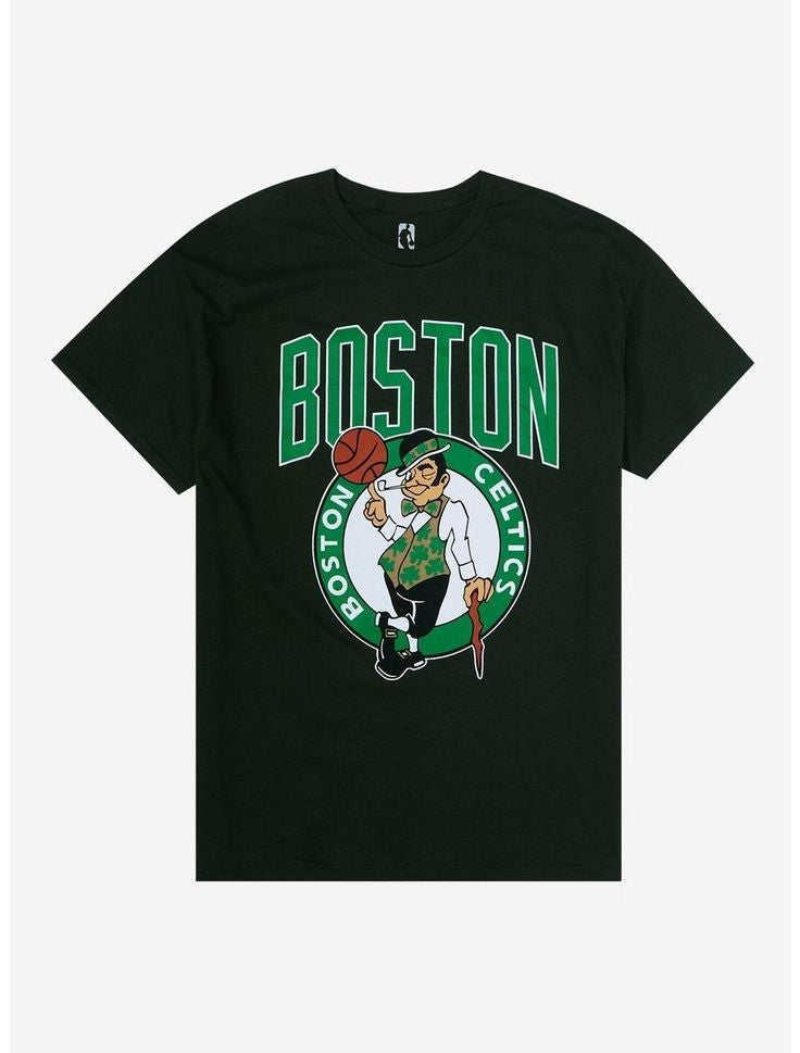 Boston Celtics Graphic Printed Round Neck Cotton T-shirt For Mens