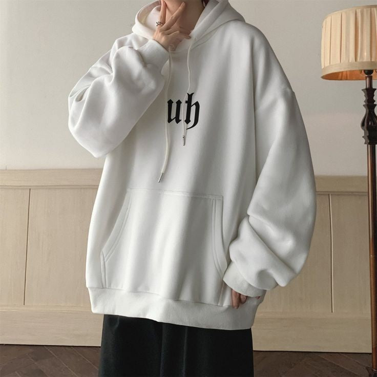 Mens Y2K Korean Fashion Streetwear Style Premium Relaxed Fit Oversized Kawaii Pullover Hoodie For Mens 