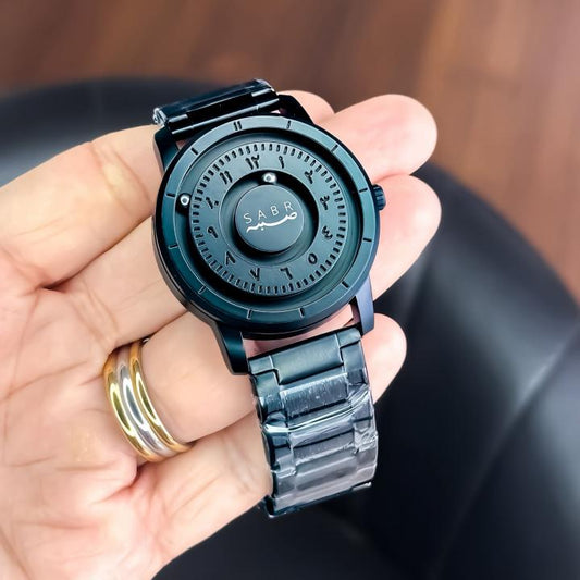 Sabar Luxury Black Arabic Numeral Dial Wrist Watch | shopping factory23